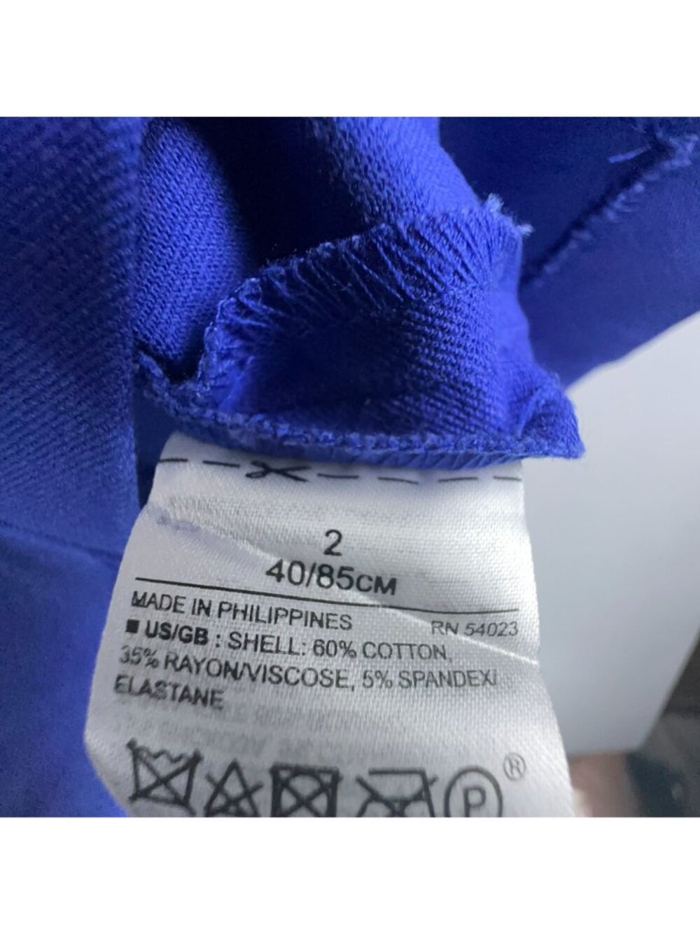 Banana Republic Dress Size 2 Sheath Side Slit Cobalt Blue Sleeveless Back Zipper - Picture 7 of 10